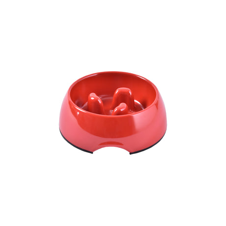 Plato Melamina Anti-ahogo Talla S Rojo Perro Mascan