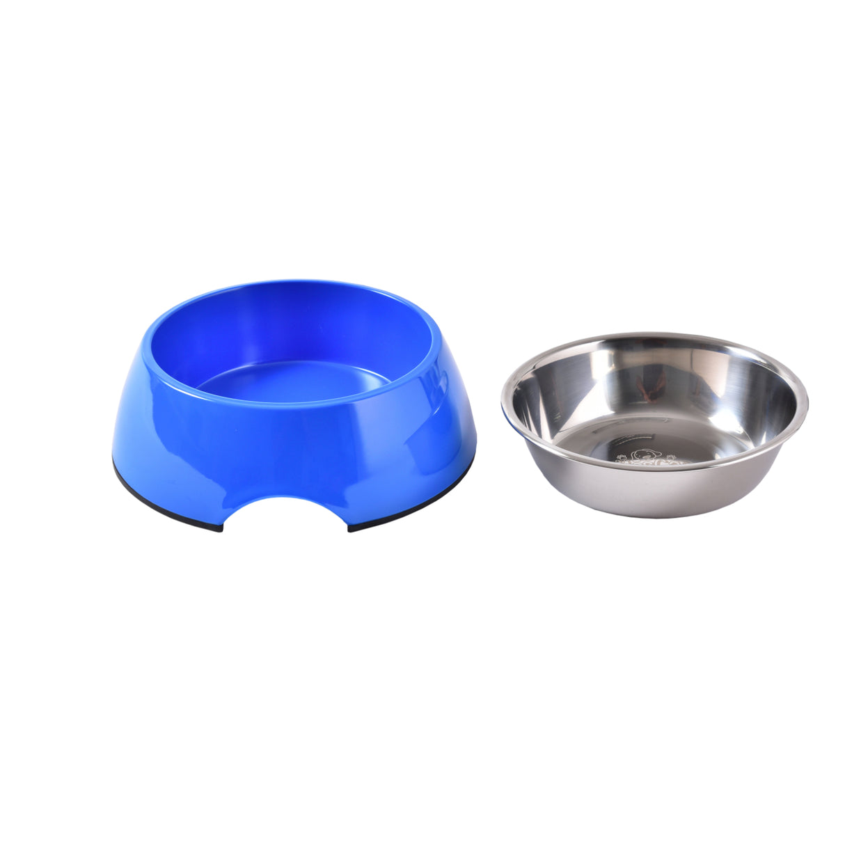 Plato Melamina Sólido Redondo Azul Talla Xl Perro