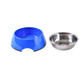 Plato Melamina Sólido Redondo Azul Talla Xl Perro