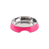 Plato Melamina Sólido Redondo Fucsia Talla M Perro