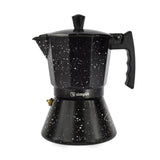 Cafetera Italiana Negra Granito 4 Tazas Simplit