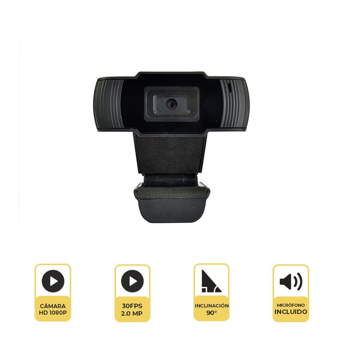 Cámara Webcam Full Hd 1080P con Micrófono Levo