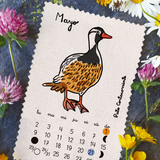 Calendario 2022 Aves Pajarito de Mimbre