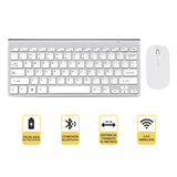 Kit Teclado y Mouse Inalámbrico Blanco Levo