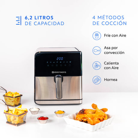 Freidora de Aire Air Fryer XL 6,2L EasyWays