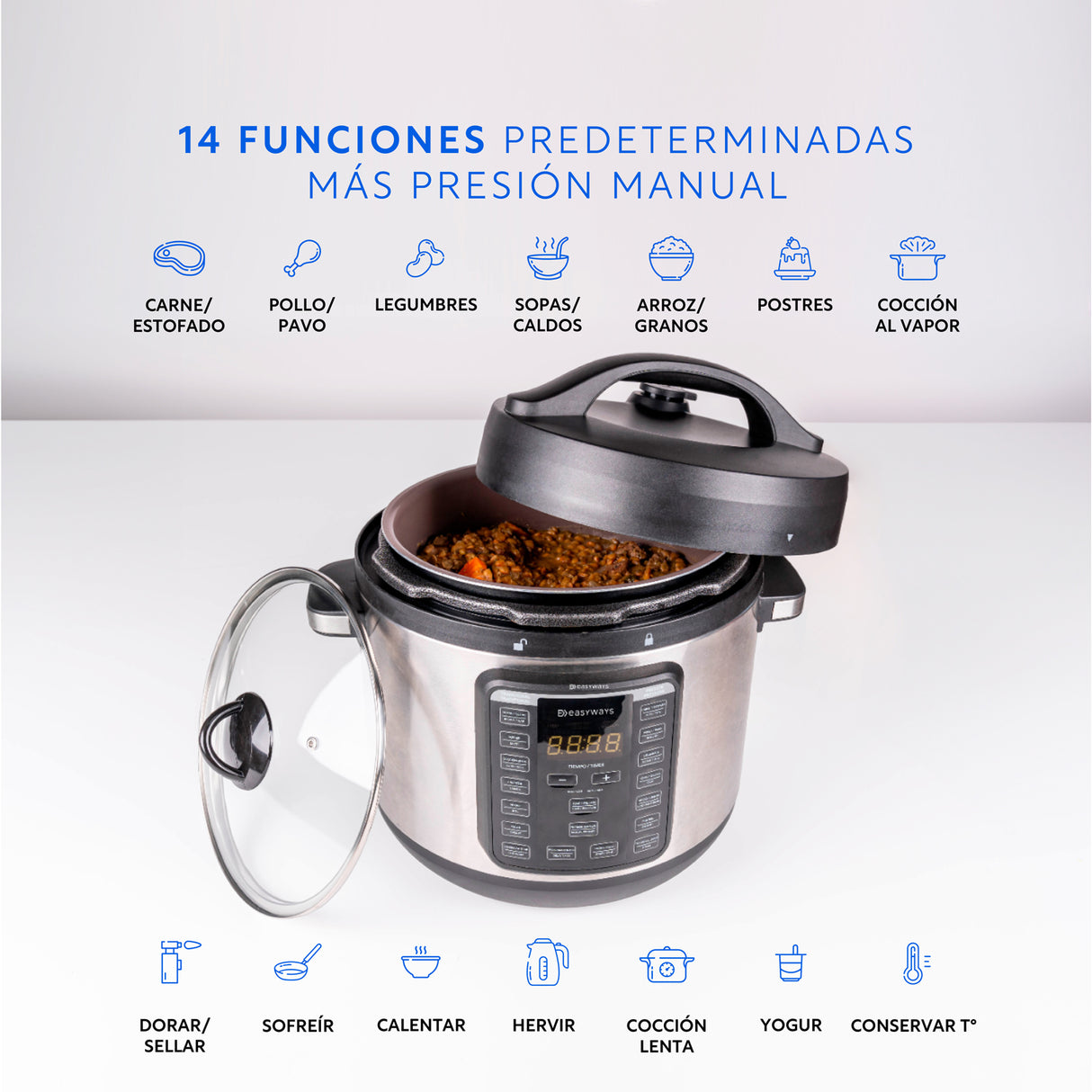 Olla Multiuso Multicooker Fast Pot 7,6 Lt EasyWays