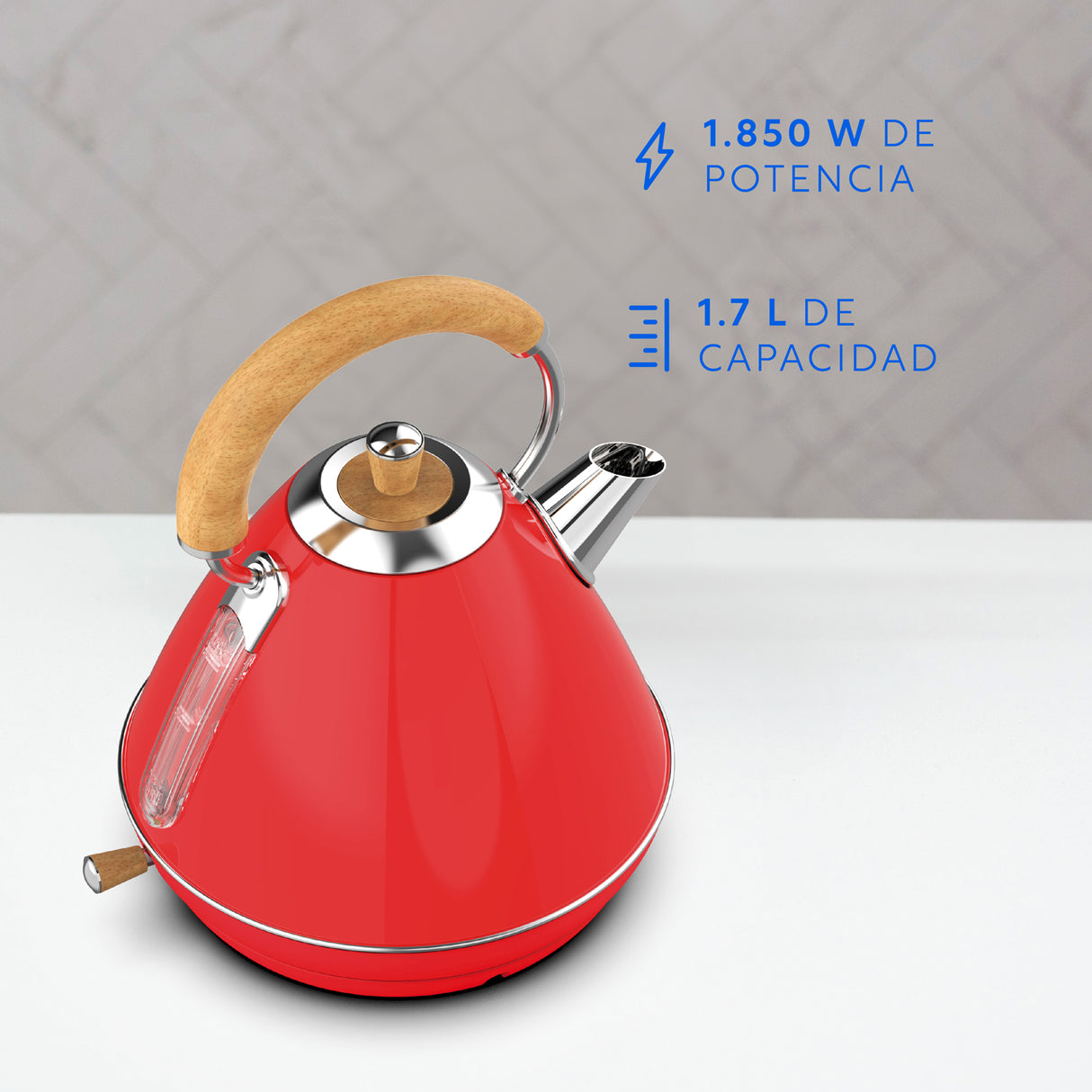 Hervidor Design Rojo 1,7 L EasyWays