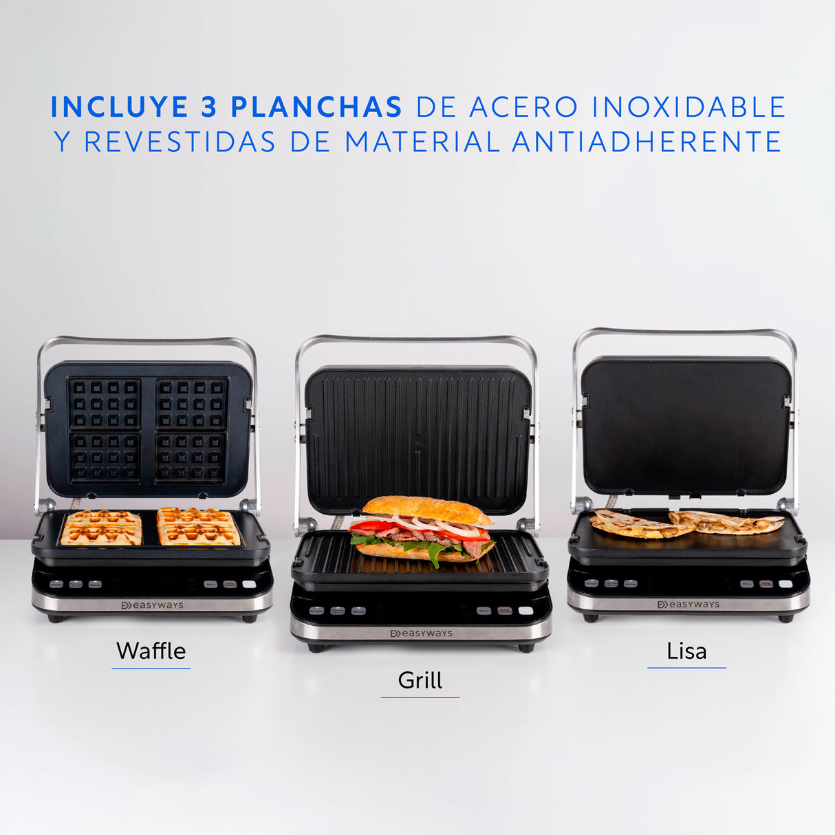 Plancha Waffles Let´s Grill 3 en 1 EasyWays