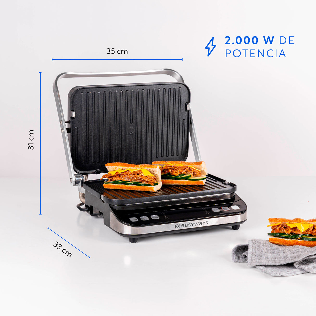 Plancha Waffles Let´s Grill 3 en 1 EasyWays