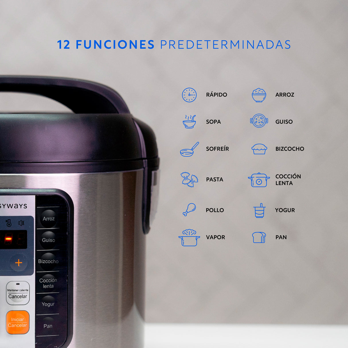 Olla de Cocción MultiCooker Pro 5,5 L EasyWays