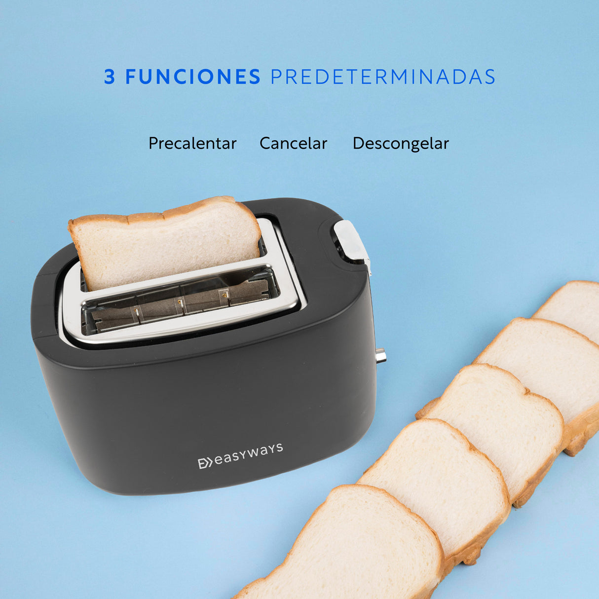 Tostador Toast Master 2 rebanadas Negro EasyWays