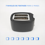 Tostador Toast Master 2 rebanadas Negro EasyWays