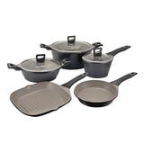 Kit Batería Cocina 8 Pza + Set 12 Utensilios Calipso Simplit