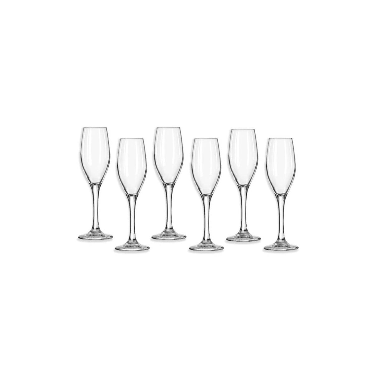 Set 6 Copas Espumante Flauta Vidrio 170ml Libbey