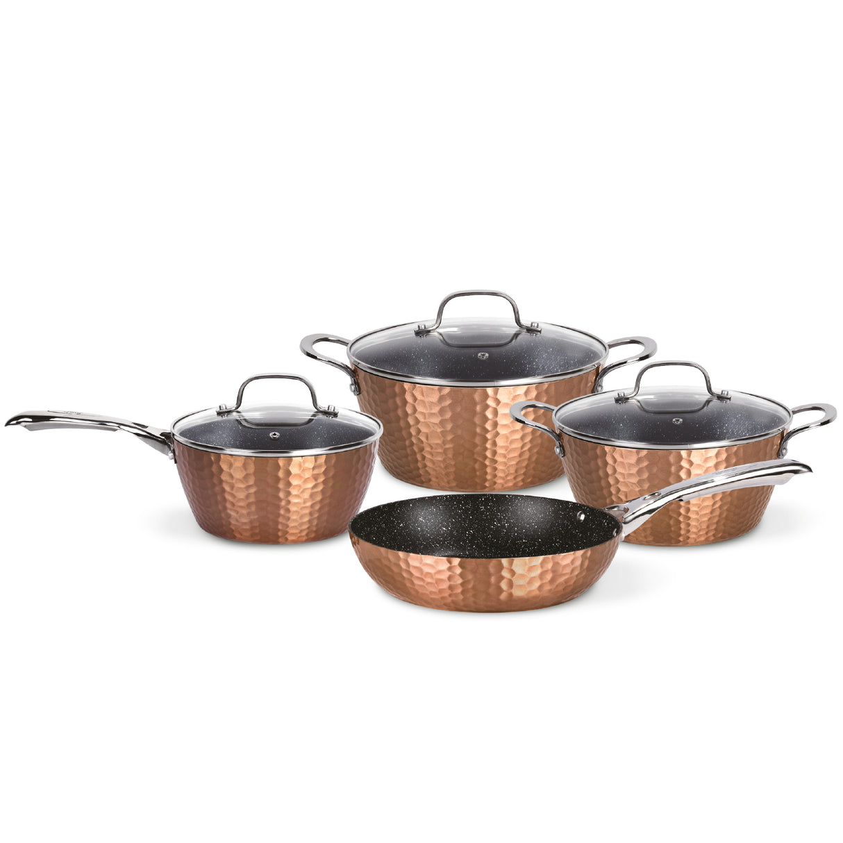 Batería de Cocina Antiadherente Copper 7 Piezas Simplit