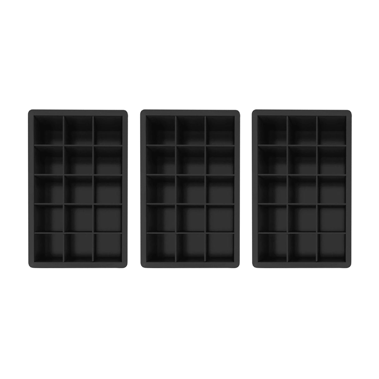 Pack 3 Cubetas de Hielo Silicona 15 Hielos