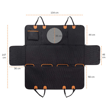 Funda Cubre Asiento de Auto Impermeable Mascotas Negra Xroad