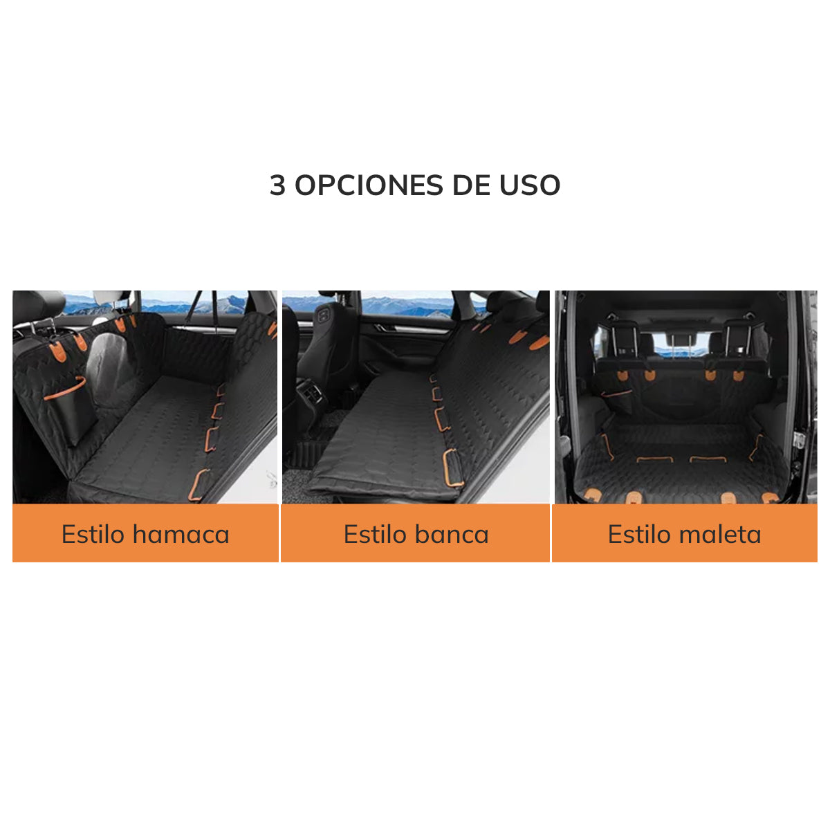 Funda Cubre Asiento de Auto Impermeable Mascotas Negra Xroad