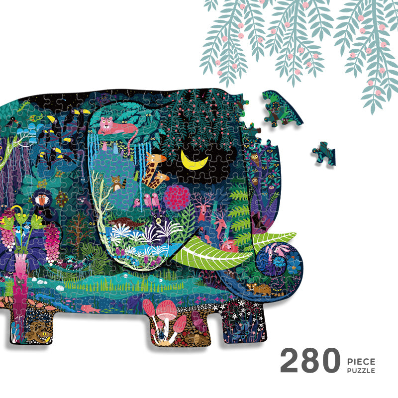 Puzzle 280Pcs Con Forma, Sueño De Elefante MiDeer