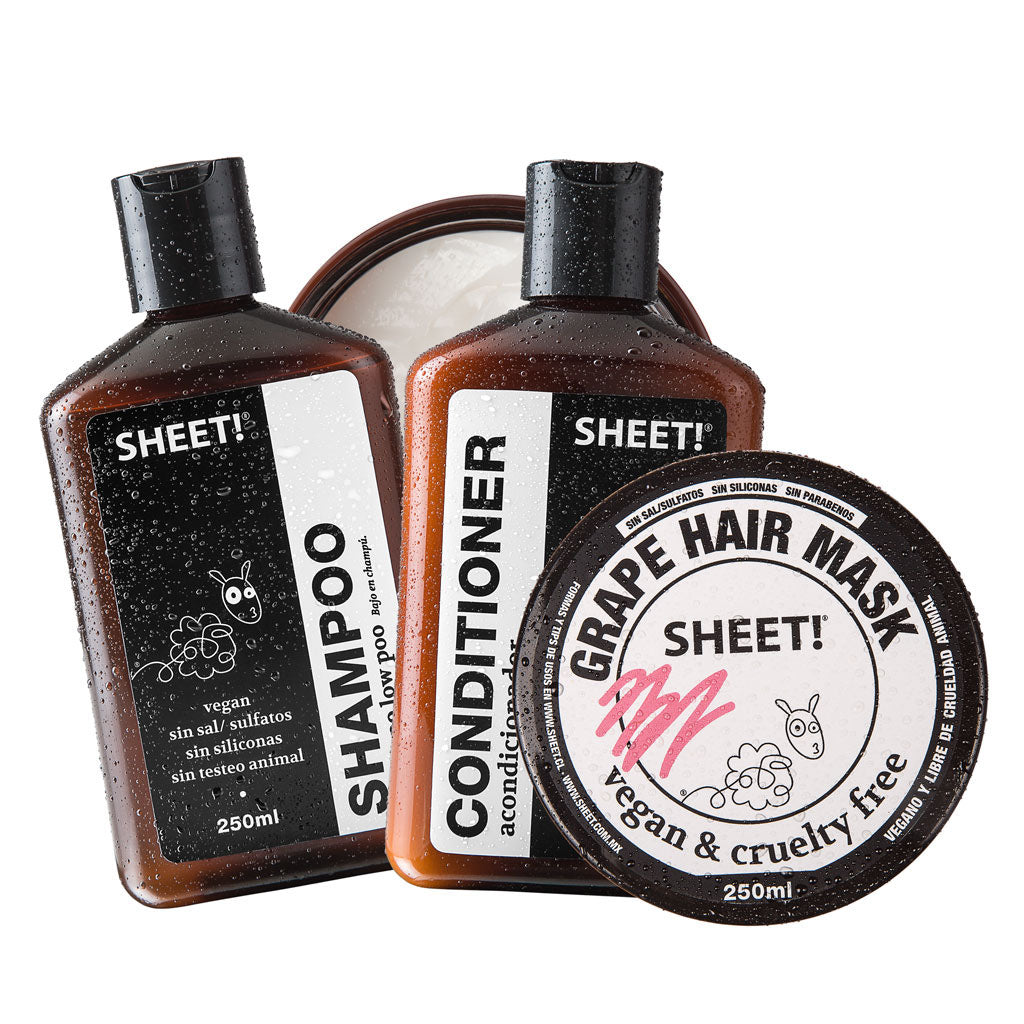 Tratamiento Pelo Dañado Shampoo Acondicionador Crema Sheet