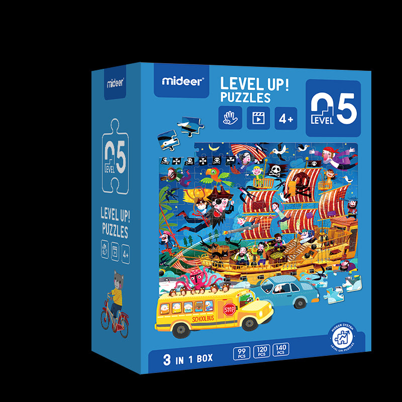 Level Up Puzzles Nivel 5 Tour De Aventuras, 3 Puzzles MiDeer