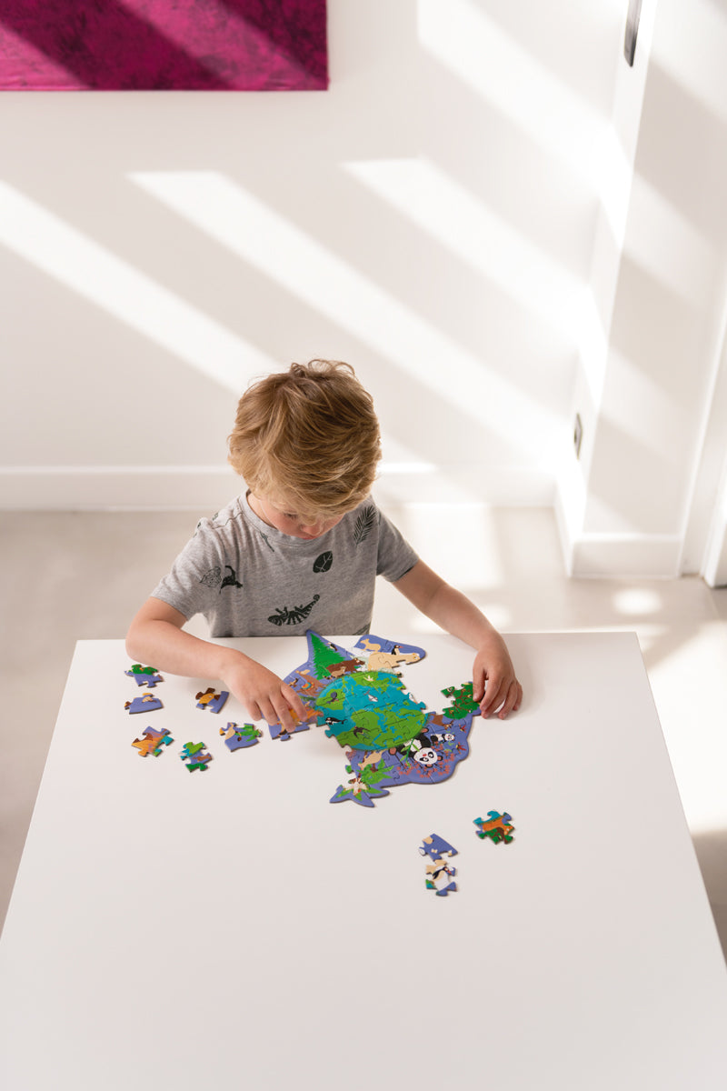 Puzzle 45Pcs Con Forma Mundo Scratch Europe