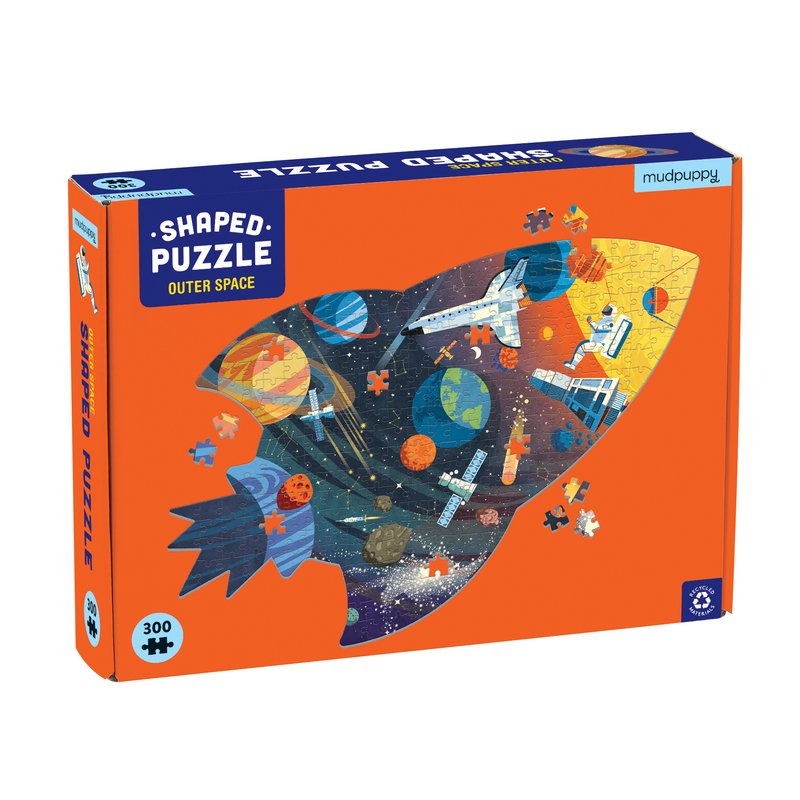 Puzzle 300Pcs Con Forma Espacio Exterior Mudpuppy