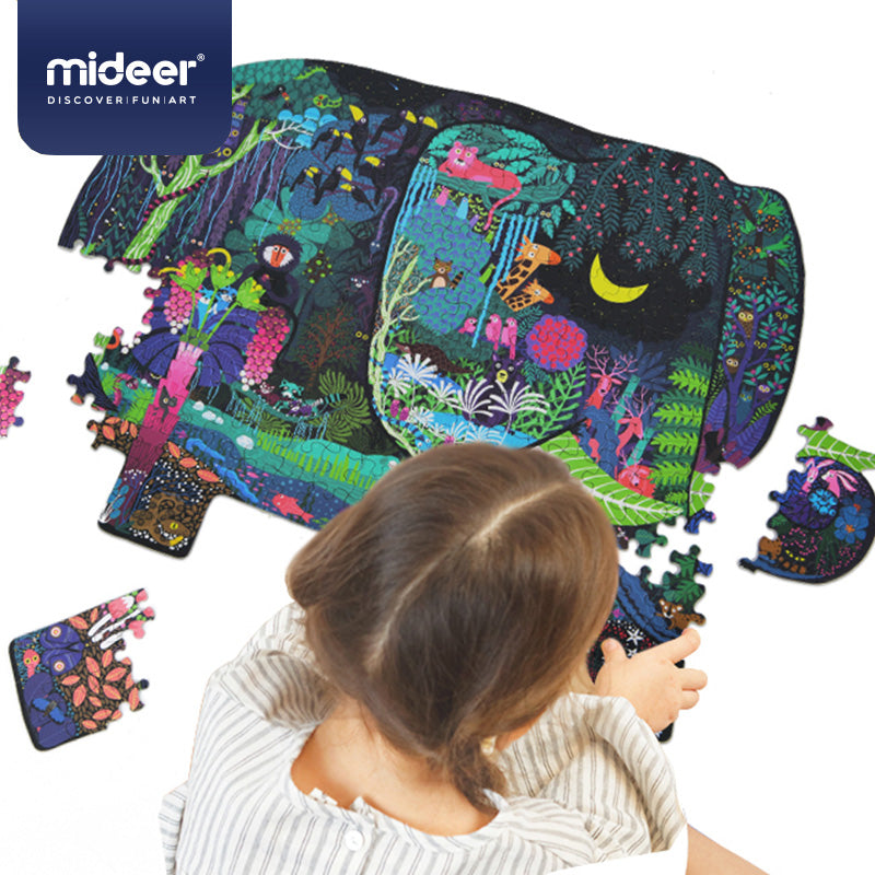 Puzzle 280Pcs Con Forma, Sueño De Elefante MiDeer