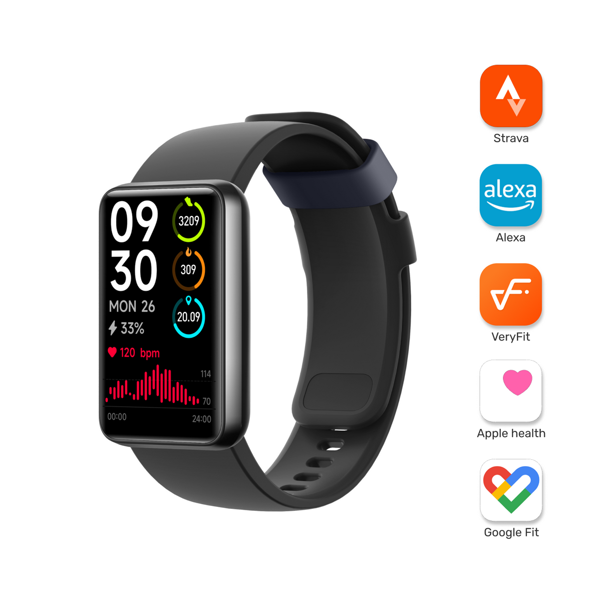 Banda Smartband Lhotse Flow 3 Black