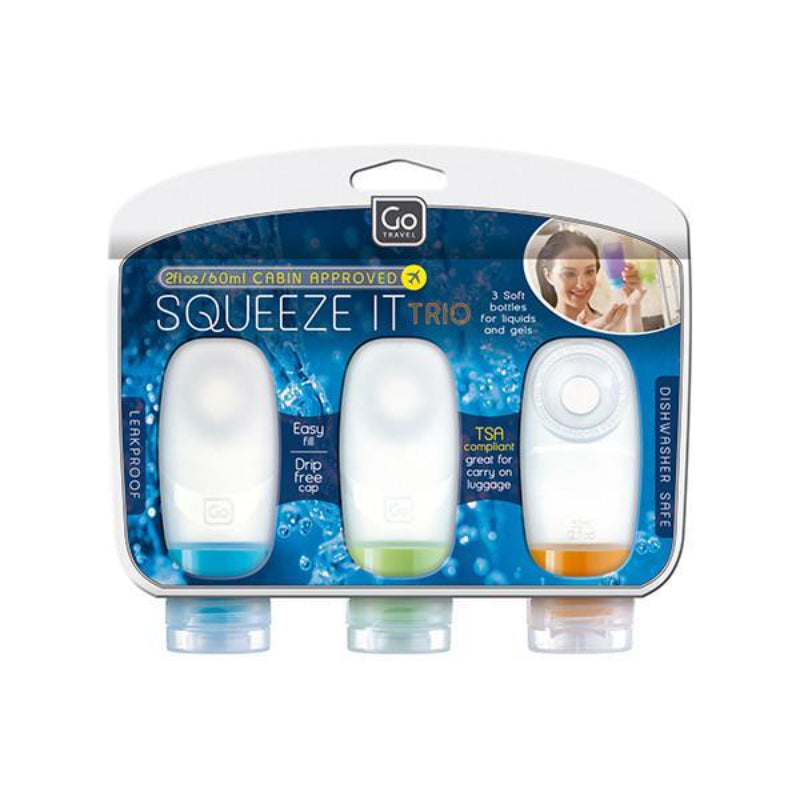 Set 3 Botellitas Para Cabina Silicona 60 ml