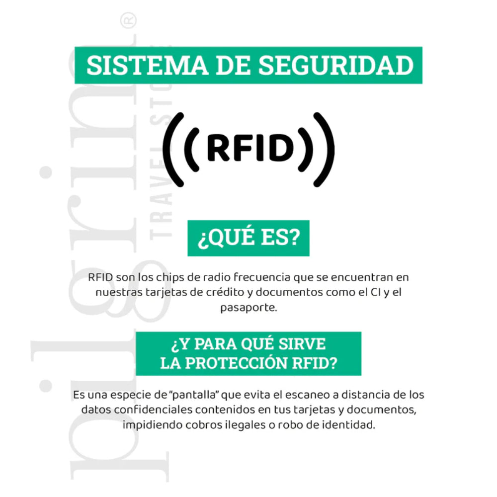 Porta Pasaporte  Pouch Seguro Con Bloqueo Rfid