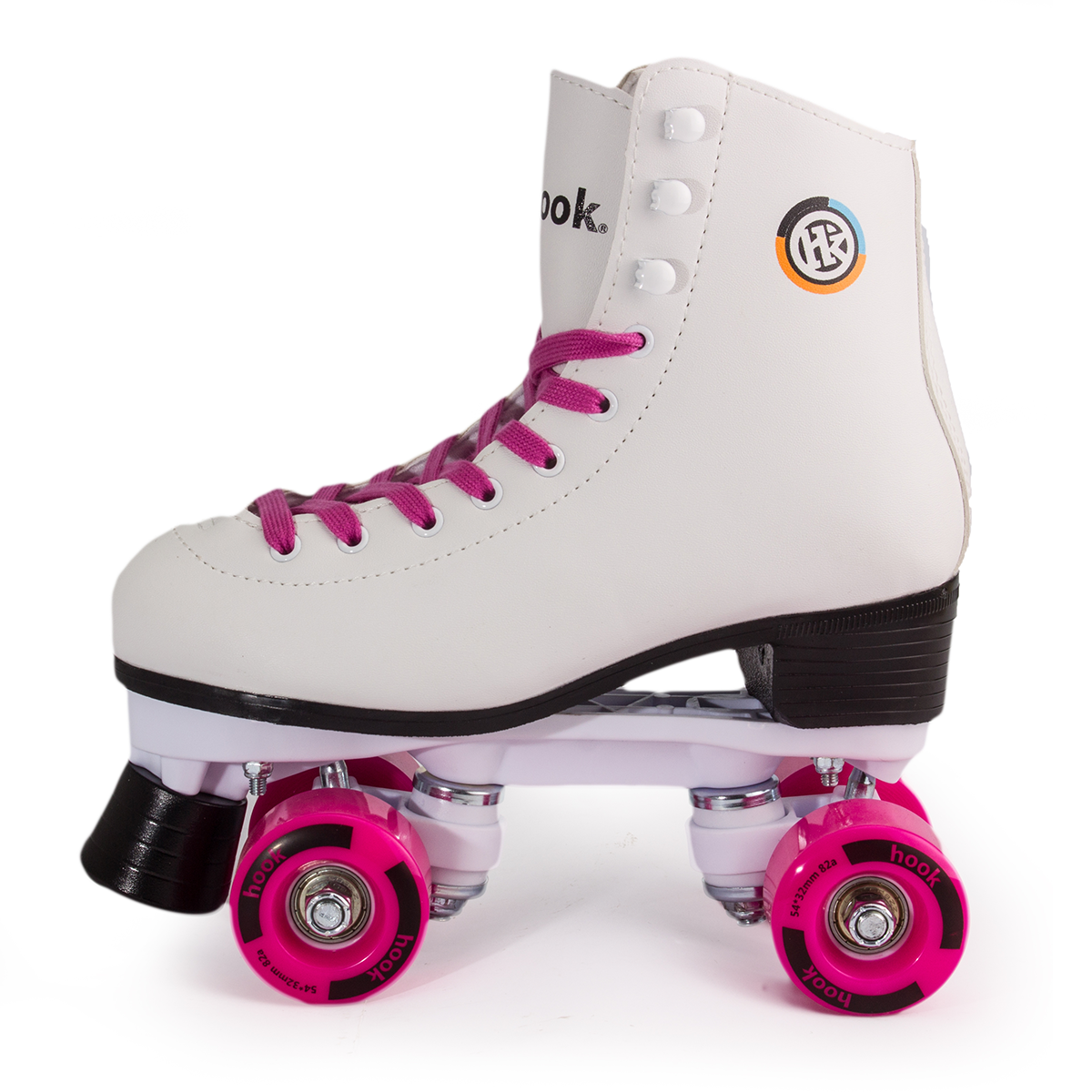 Patin 4 Ruedas Artistico Blanco-Rosa 29 Hook