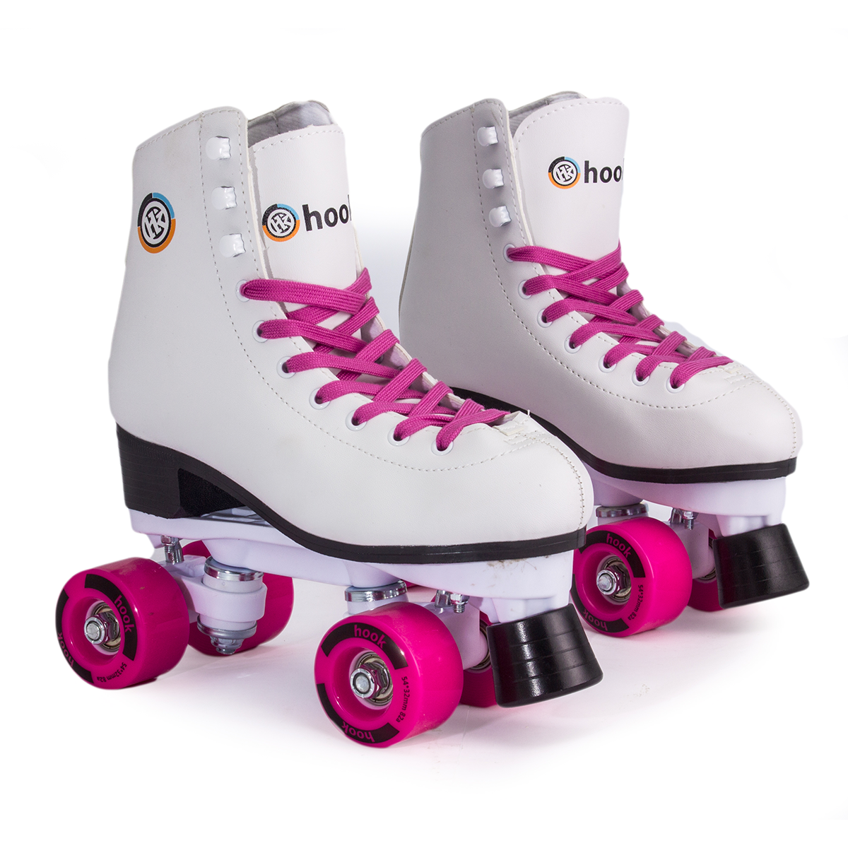 Patin 4 Ruedas Artistico Blanco-Rosa 33 Hook