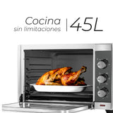 Horno Eléctrico Kitchen-it Silver Series 45L