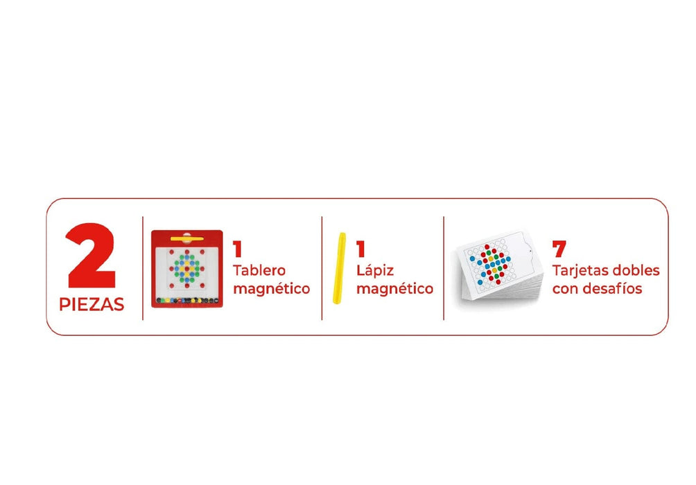 Imadots Mini Tablero Magnético Rojo
