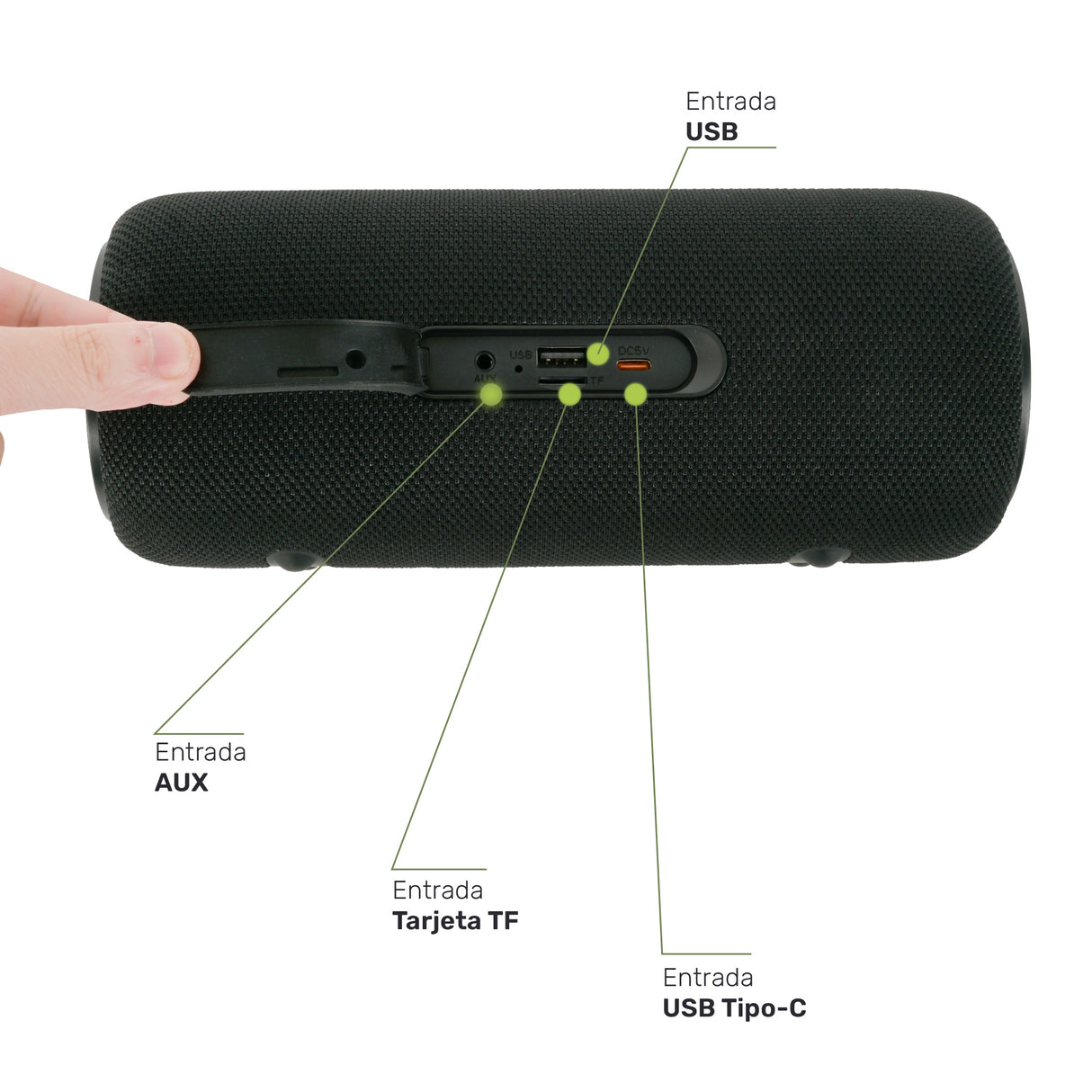 Parlante Portátil Inalámbrico Bluetooth Journey Black