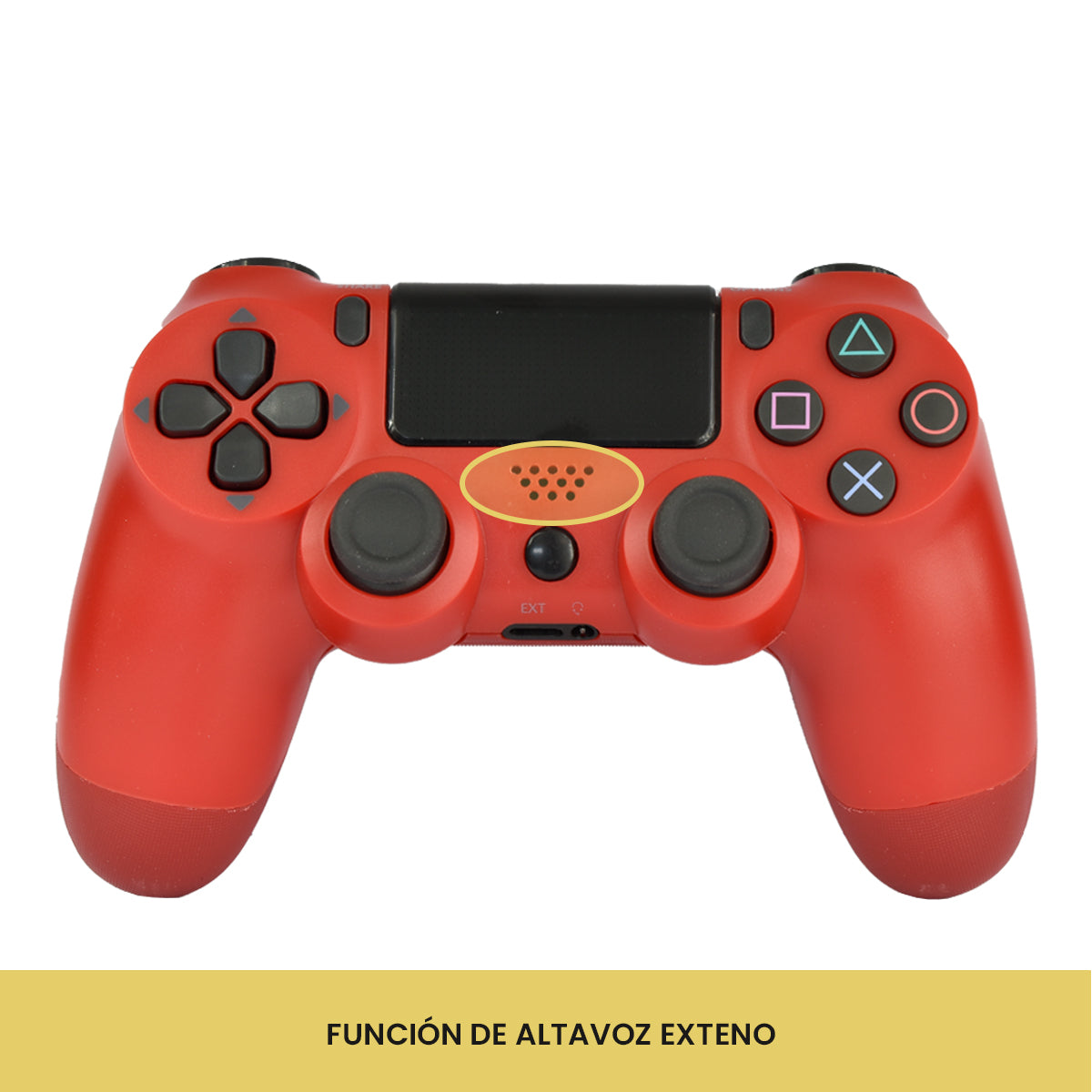 Control Joystick Inalámbrico doble Shock P4 Rojo Levo