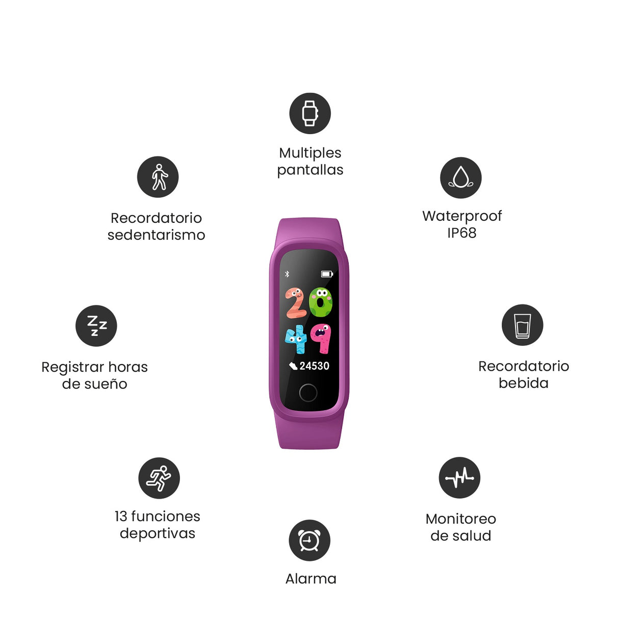 Banda Smartband Lhotse KIDS R01 Purple