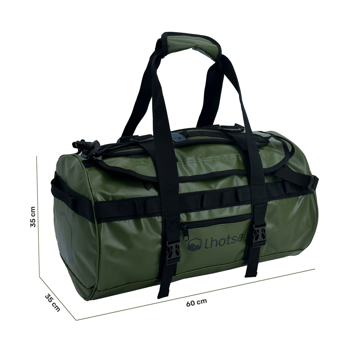 Pack Bolso Duffel Vinson 30 lts Green + Banano impermeable Lhotse