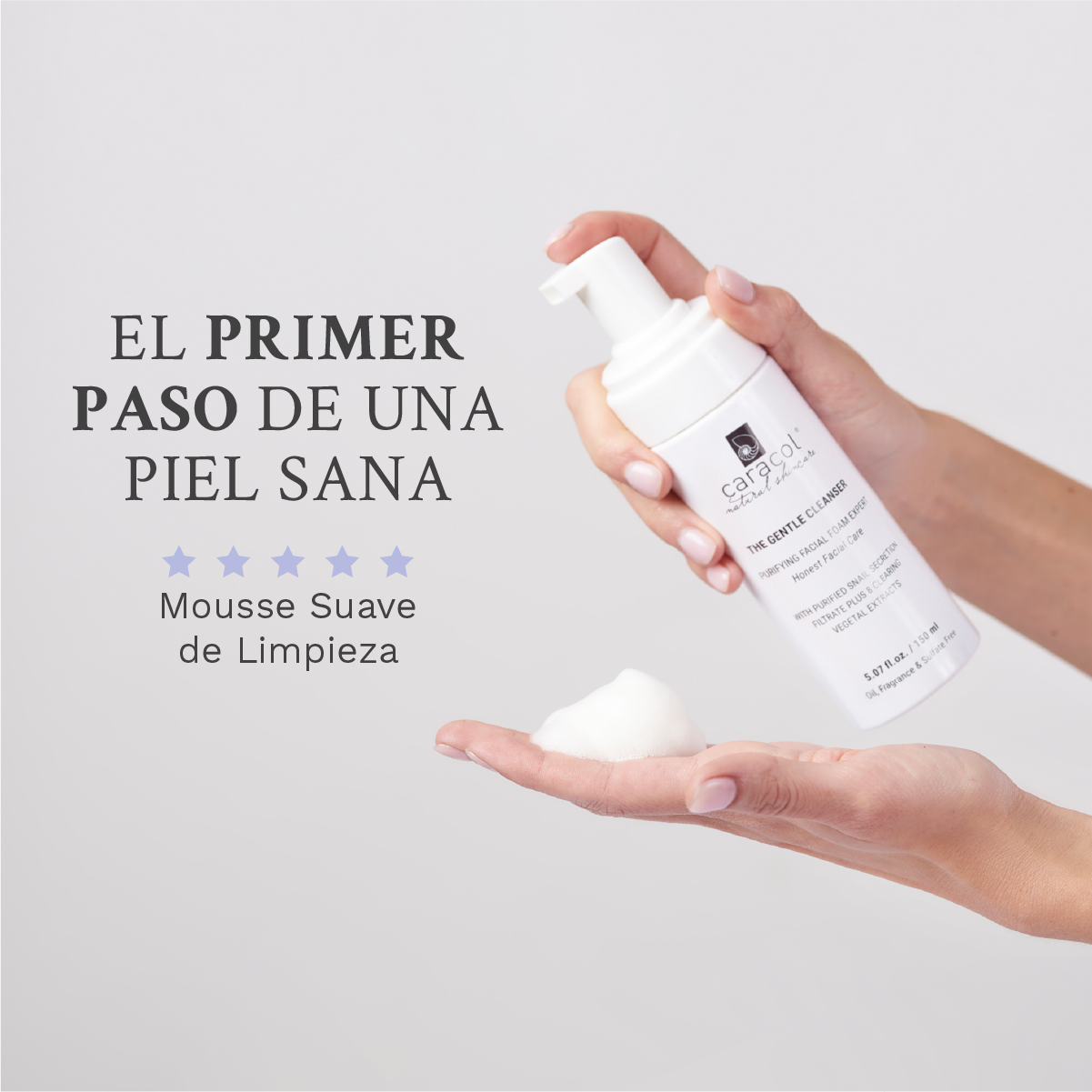 Espuma Mousse de Limpieza Facial Caracol Natural 150 ml