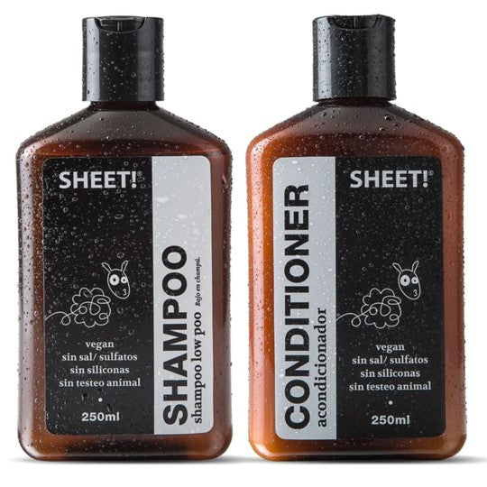 Pack Shampoo Acondicionador Low Poo Crema Uva Coco Sheet