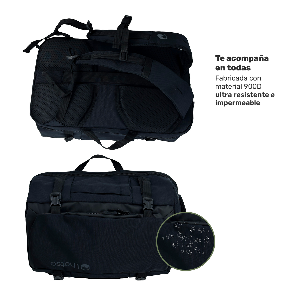 Mochila Viaje impermeable Notebook 17,3"Broadpeak 40L Lhotse