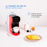 Cafetera Expresso Milano Coffee 3 en 1 Roja EasyWays