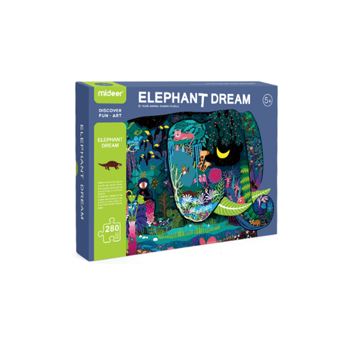 Puzzle 280Pcs Con Forma, Sueño De Elefante MiDeer