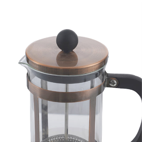 Cafetera Prensa Francesa Vidrio Cobre 600 ml Simplit