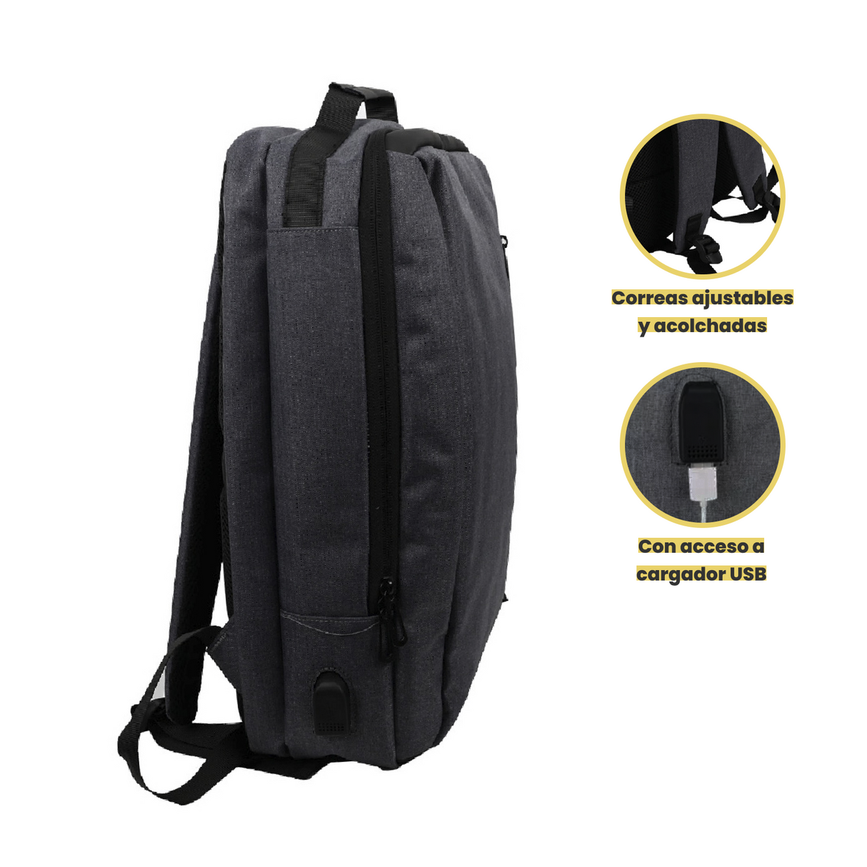 Mochila Notebook MANAGER Gris 15,6" LEVO