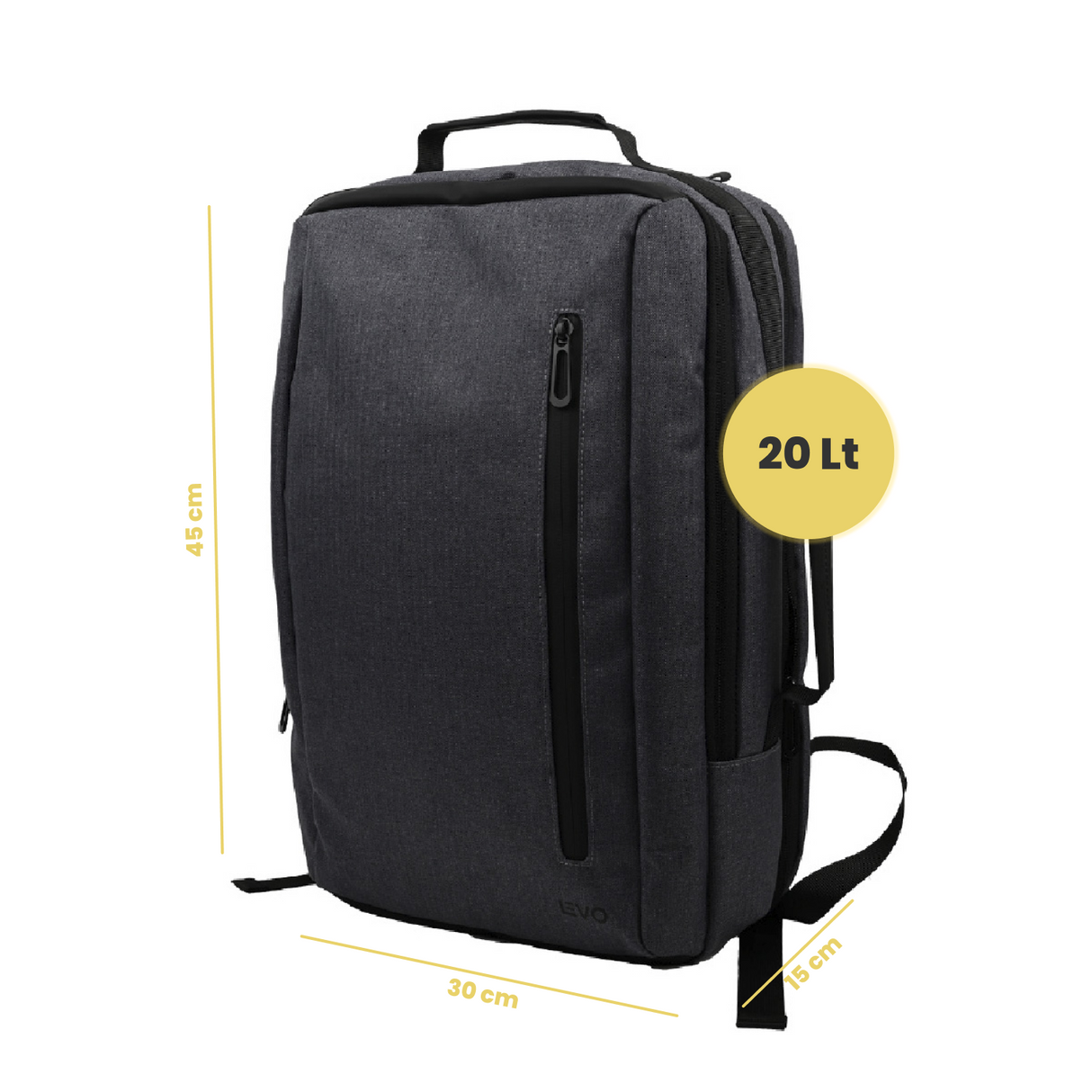 Mochila Notebook MANAGER Gris 15,6" LEVO