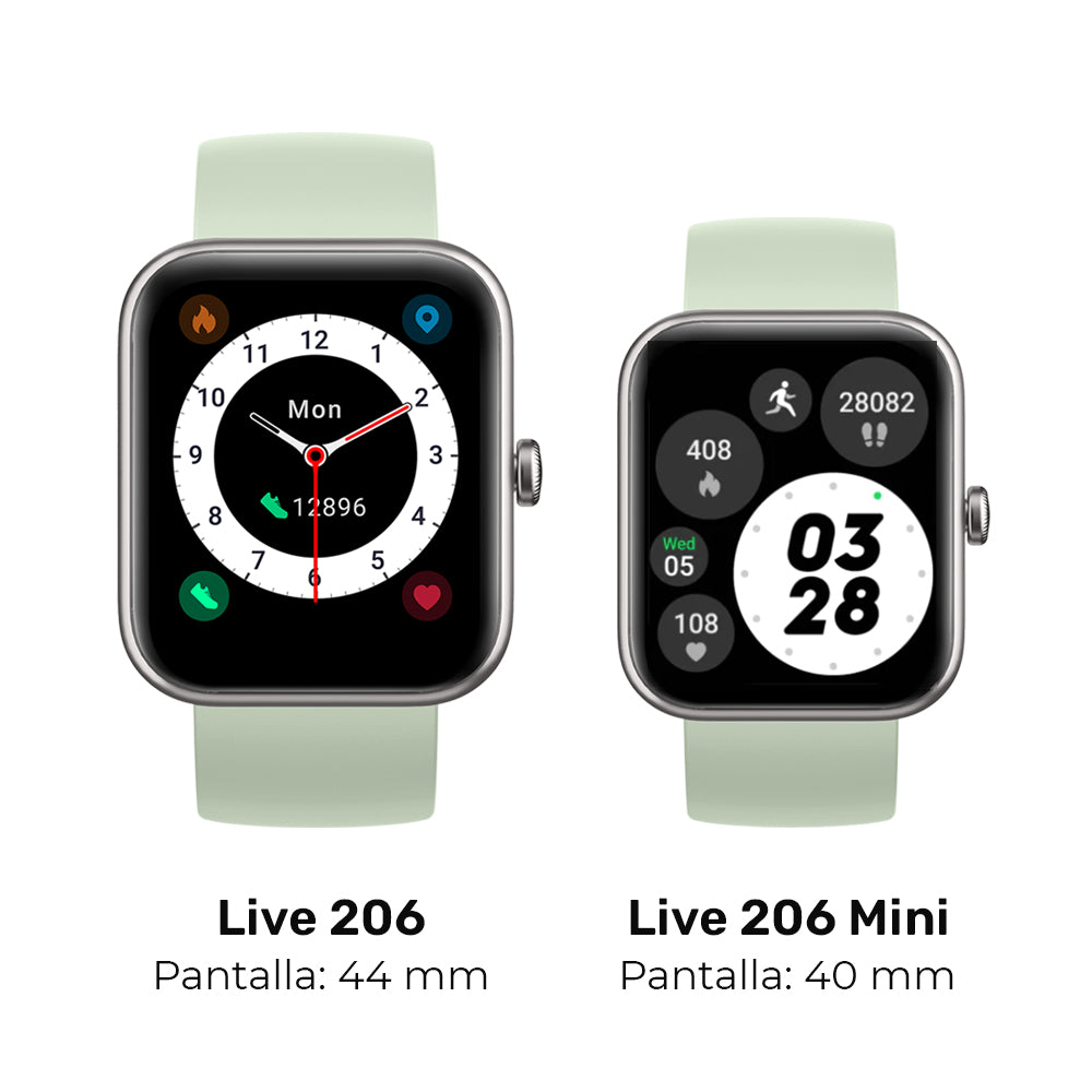 Reloj Smartwatch Lhotse Live 206 42mm Light Green