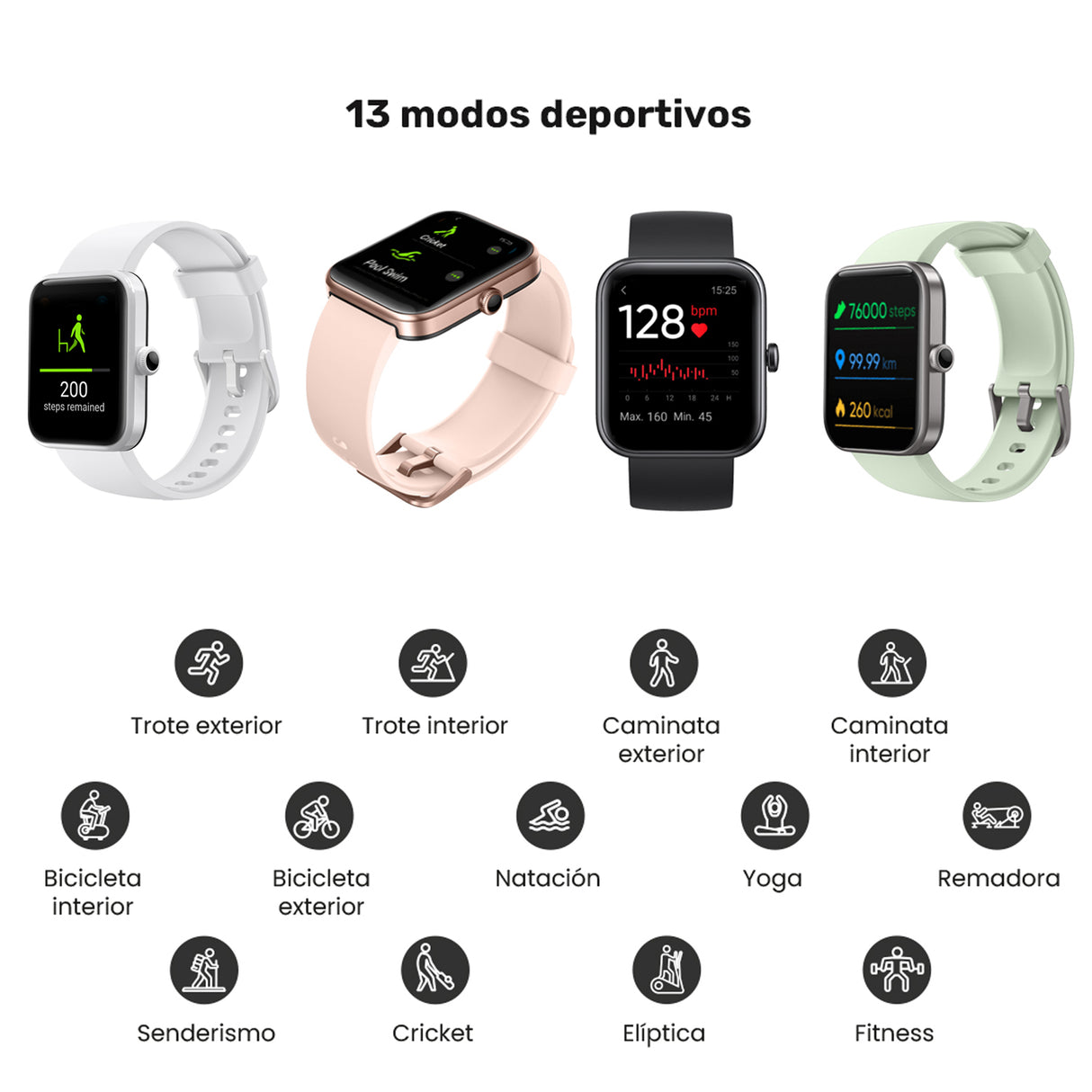 Reloj Smartwatch Lhotse Live 206 Mini 40mm White