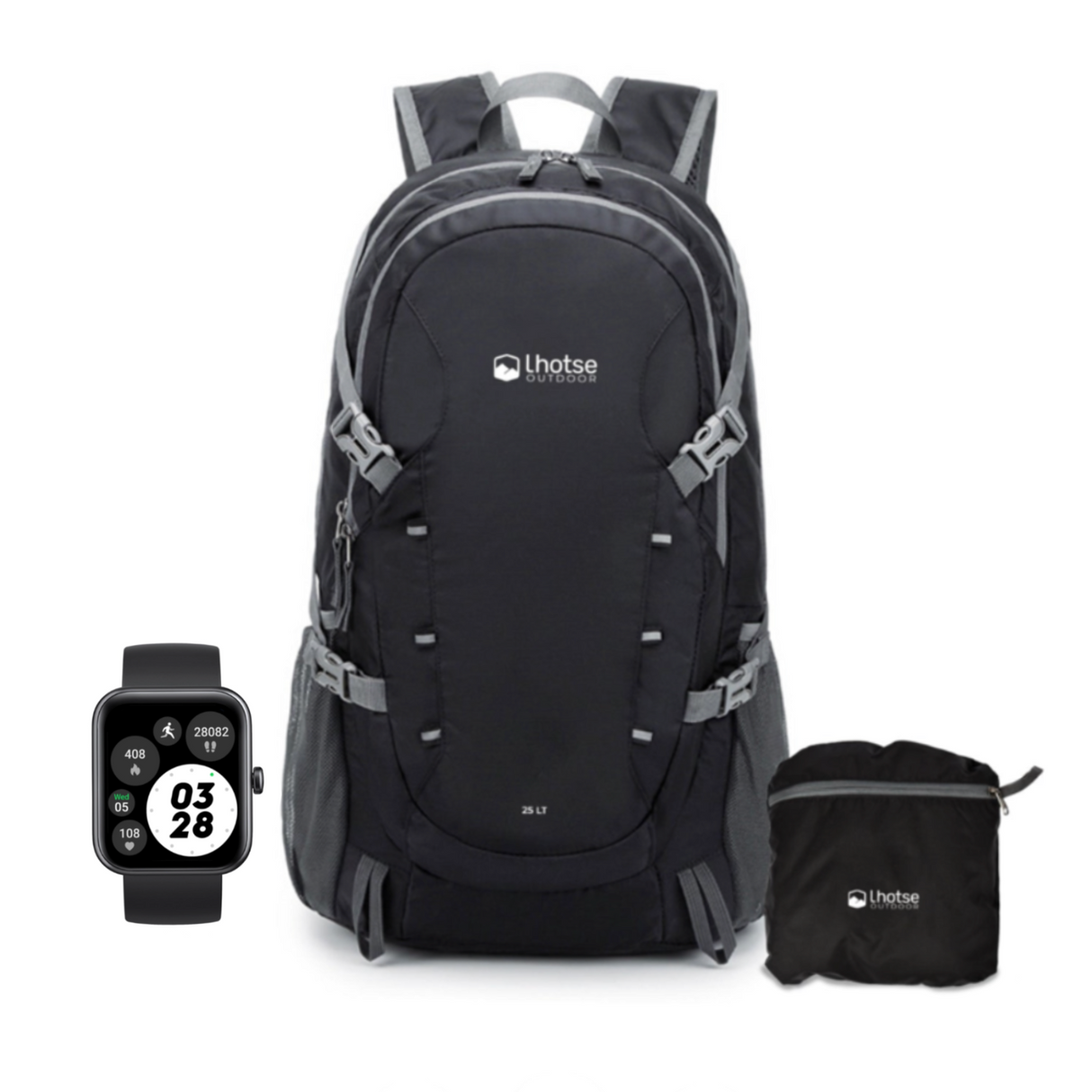 Pack Black Smartwatch Live mini 206 + Mochila Outdoor Lhotse